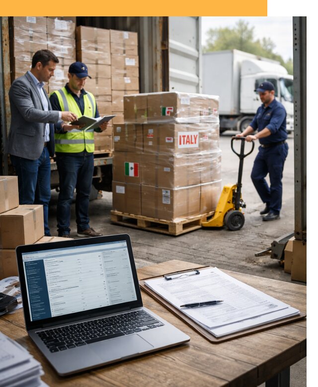 Доставка грузов из Италии: морские и авиаперевозки от 18734